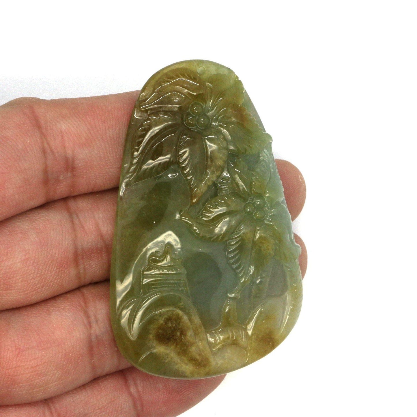 A Grade Jadeite Jade Pendants Landscape Series 天然緬甸玉A貨翡翠山水牌吊墜系列 LS0029 - Jade-collector.com