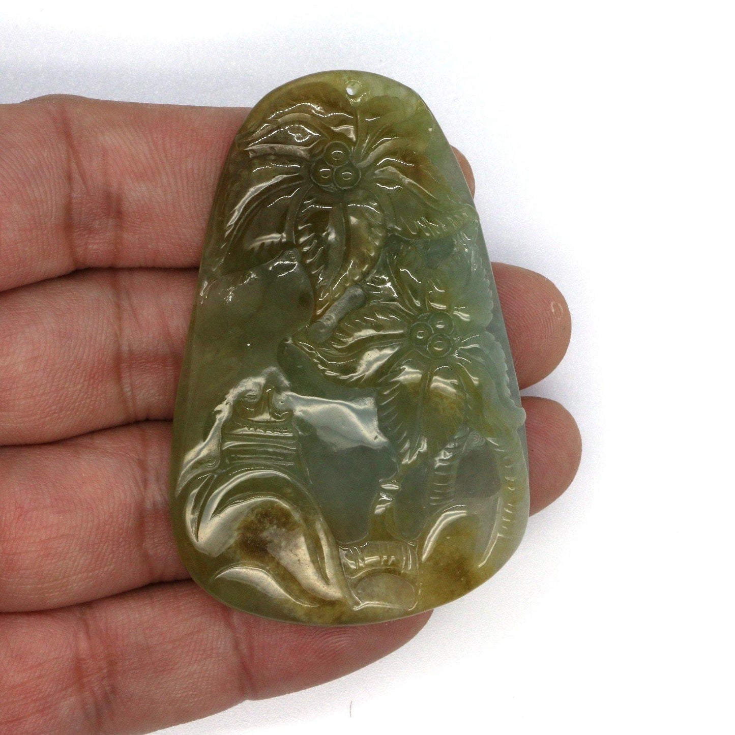 A Grade Jadeite Jade Pendants Landscape Series 天然緬甸玉A貨翡翠山水牌吊墜系列 LS0029 - Jade-collector.com