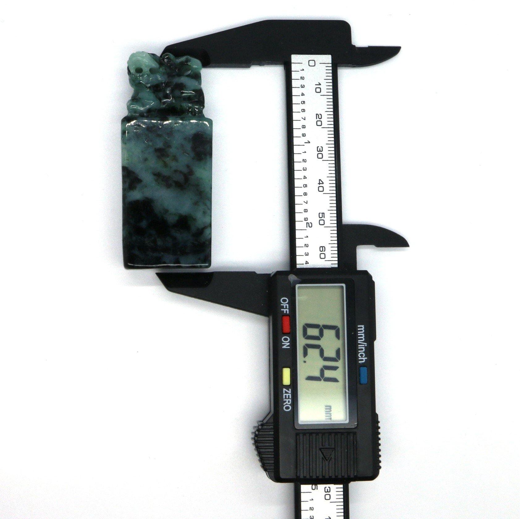 A Grade Jadeite Jade Pixiu Seal 天然緬甸玉A貨貔貅印章系列 - Jade-collector.com