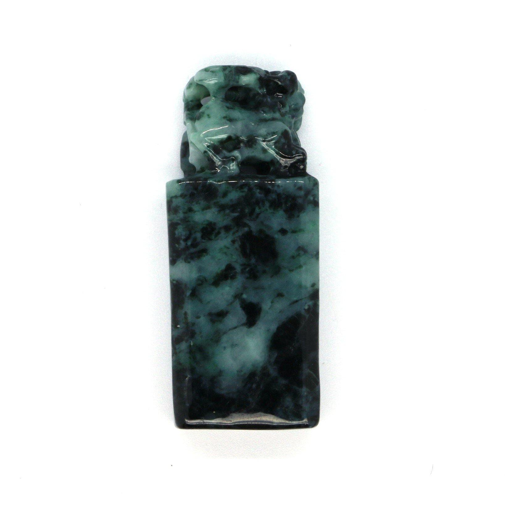 A Grade Jadeite Jade Pixiu Seal 天然緬甸玉A貨貔貅印章系列 - Jade-collector.com