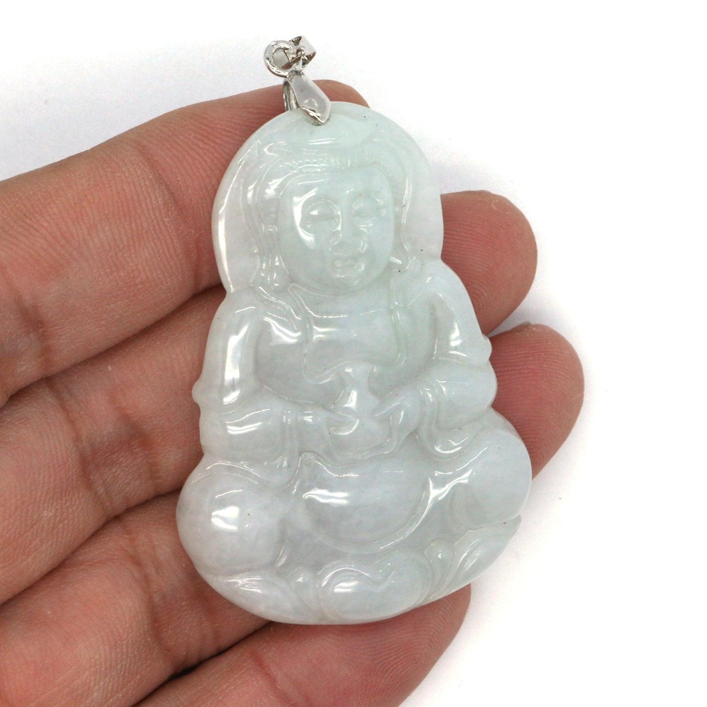 Type A Jadeite Jade Guanyin Pendants Series - Jade-collector.com