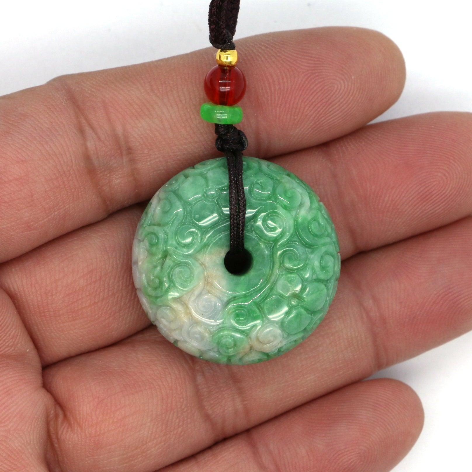 Type A Jadeite Jade Pendants Disc Series - Jade-collector.com