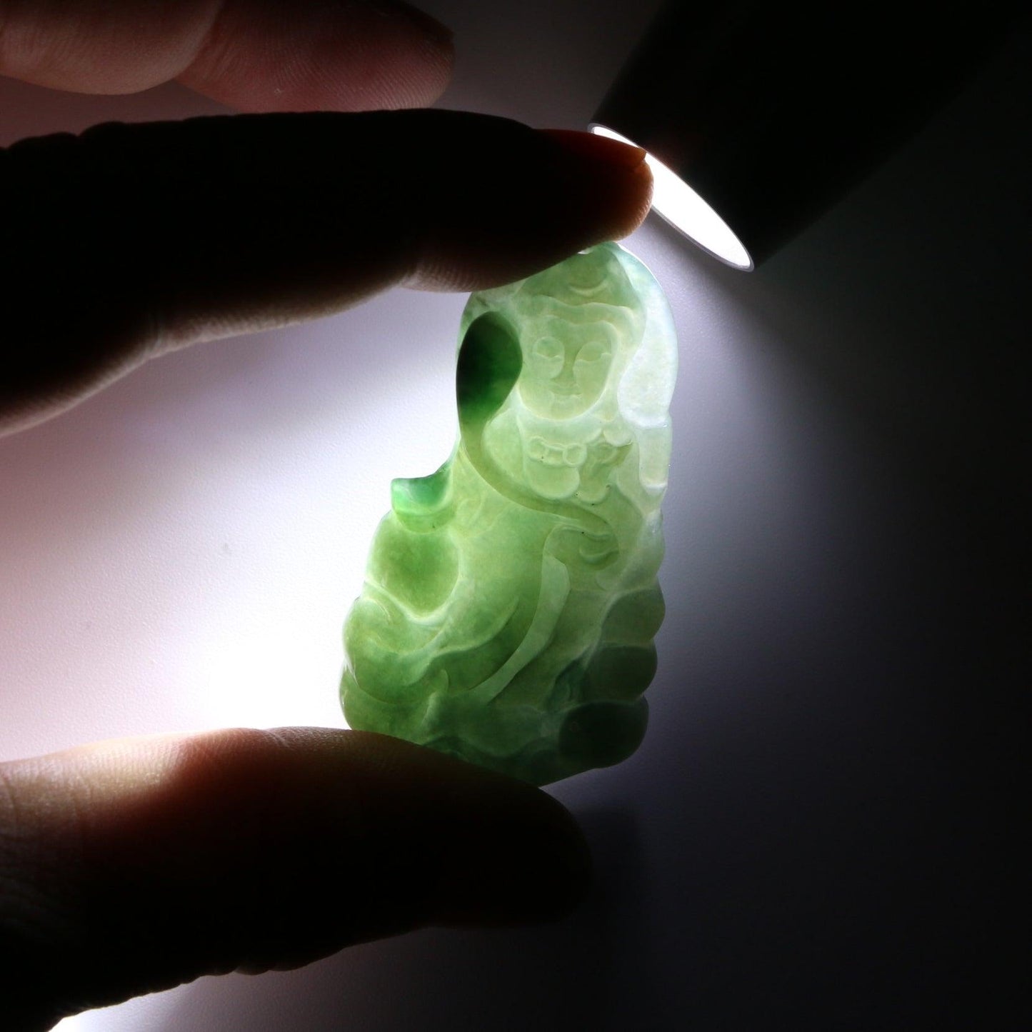Type A Jadeite Jade Guanyin Pendants Series - Jade-collector.com