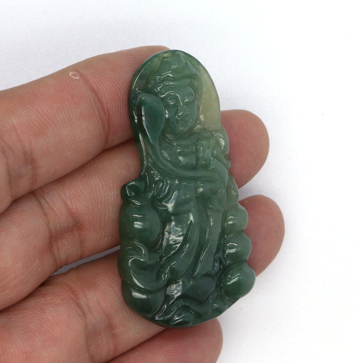 Type A Jadeite Jade Guanyin Pendants Series - Jade-collector.com