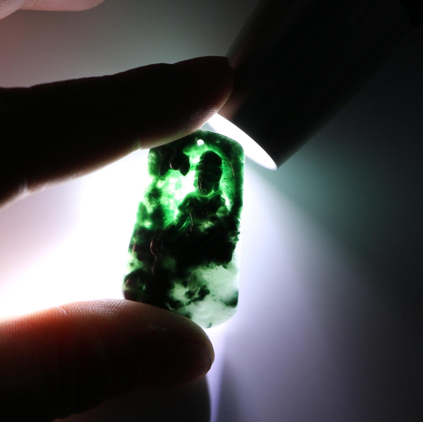 Type A Jadeite Jade Guanyin Pendants Series pe10004 - Jade-collector.com