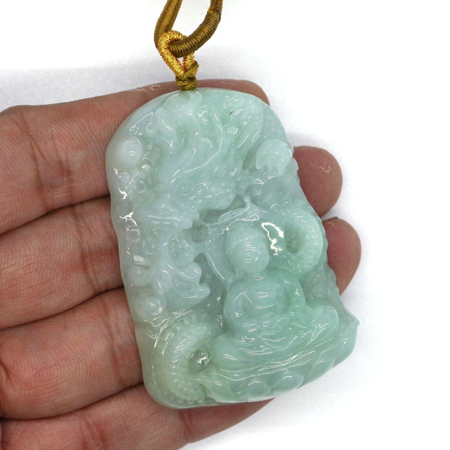 Type A Jadeite Jade Guanyin Pendants Series - Jade-collector.com