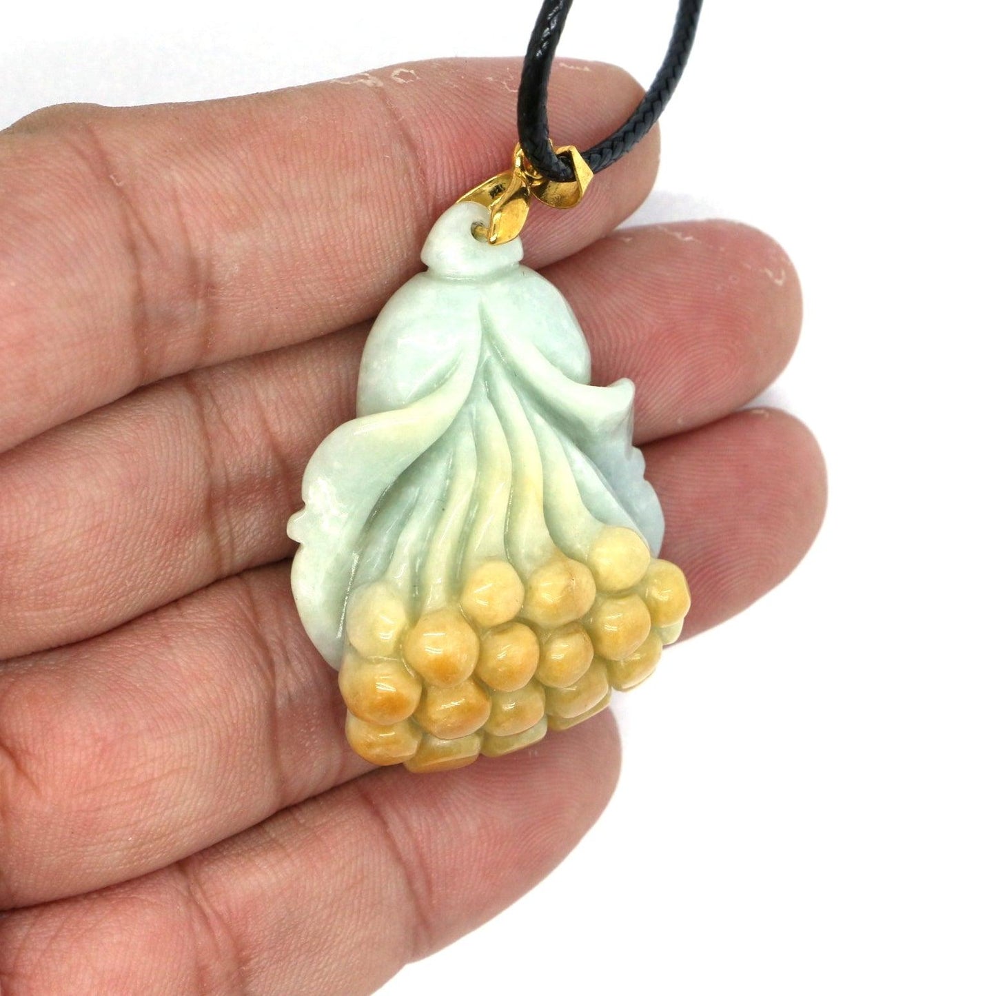 Type A Jadeite Jade Flower Pendants(Fullfill USA) B09KNMDZDM - Jade-collector.com