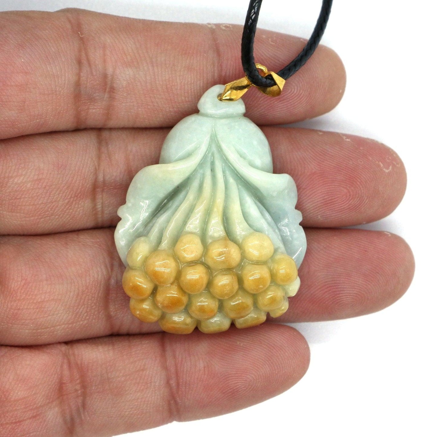 Type A Jadeite Jade Flower Pendants(Fullfill USA) B09KNMDZDM - Jade-collector.com