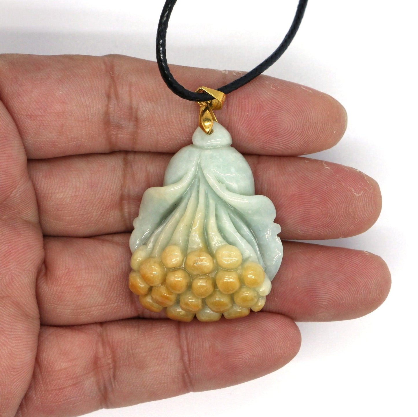 Type A Jadeite Jade Flower Pendants(Fullfill USA) B09KNMDZDM - Jade-collector.com