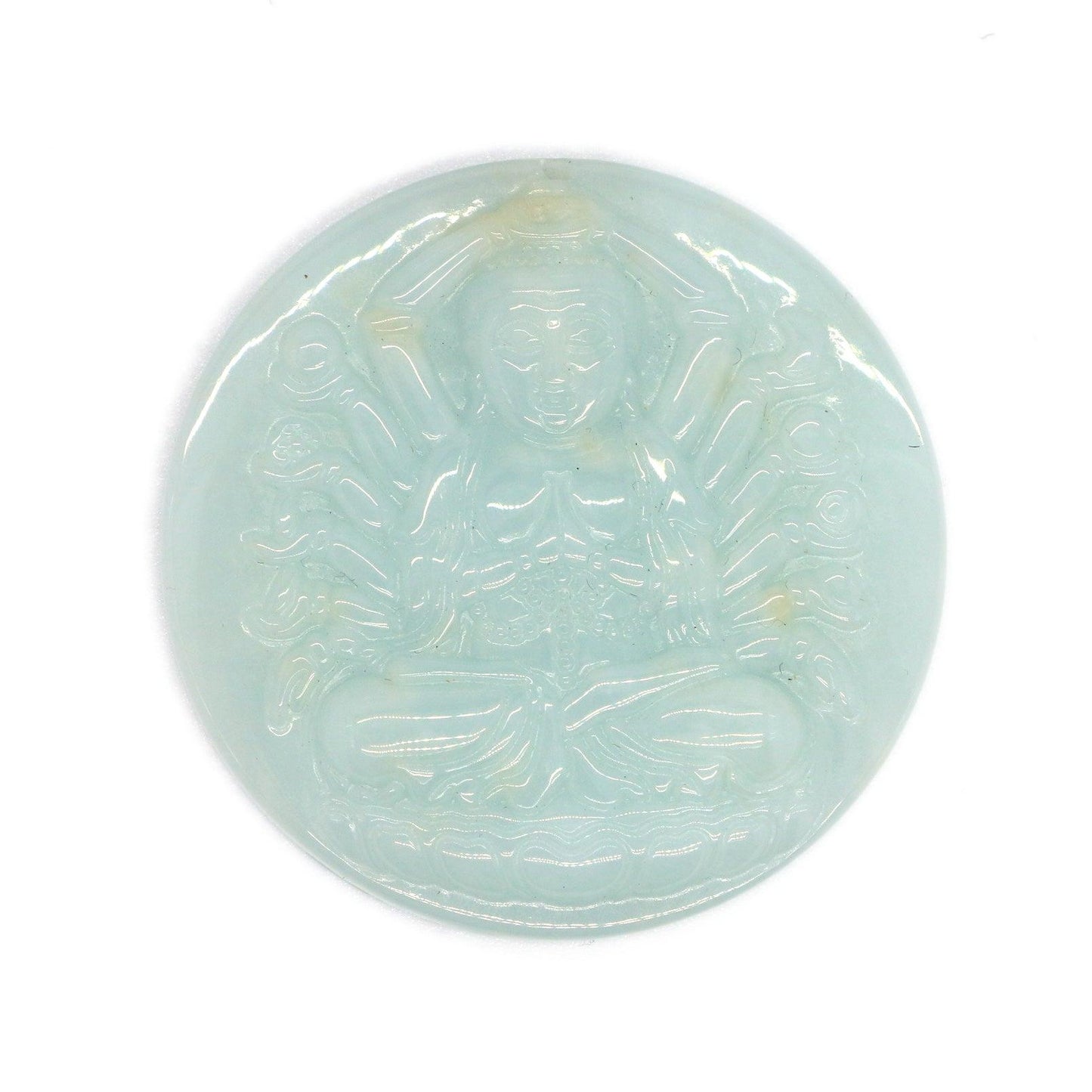 Type A Jadeite Jade Pendants Thousand Hand Avalokitesvara Guanyin Series - Jade-collector.com