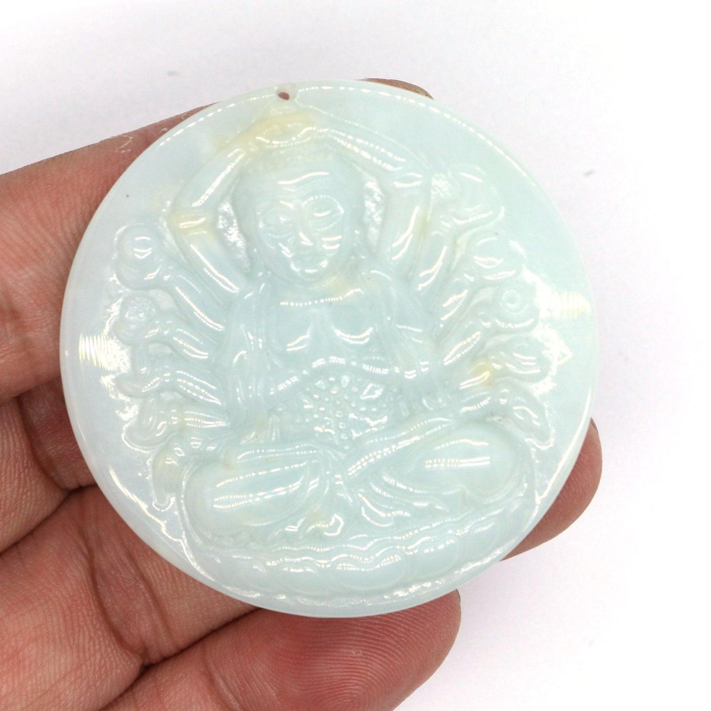 Type A Jadeite Jade Pendants Thousand Hand Avalokitesvara Guanyin Series - Jade-collector.com