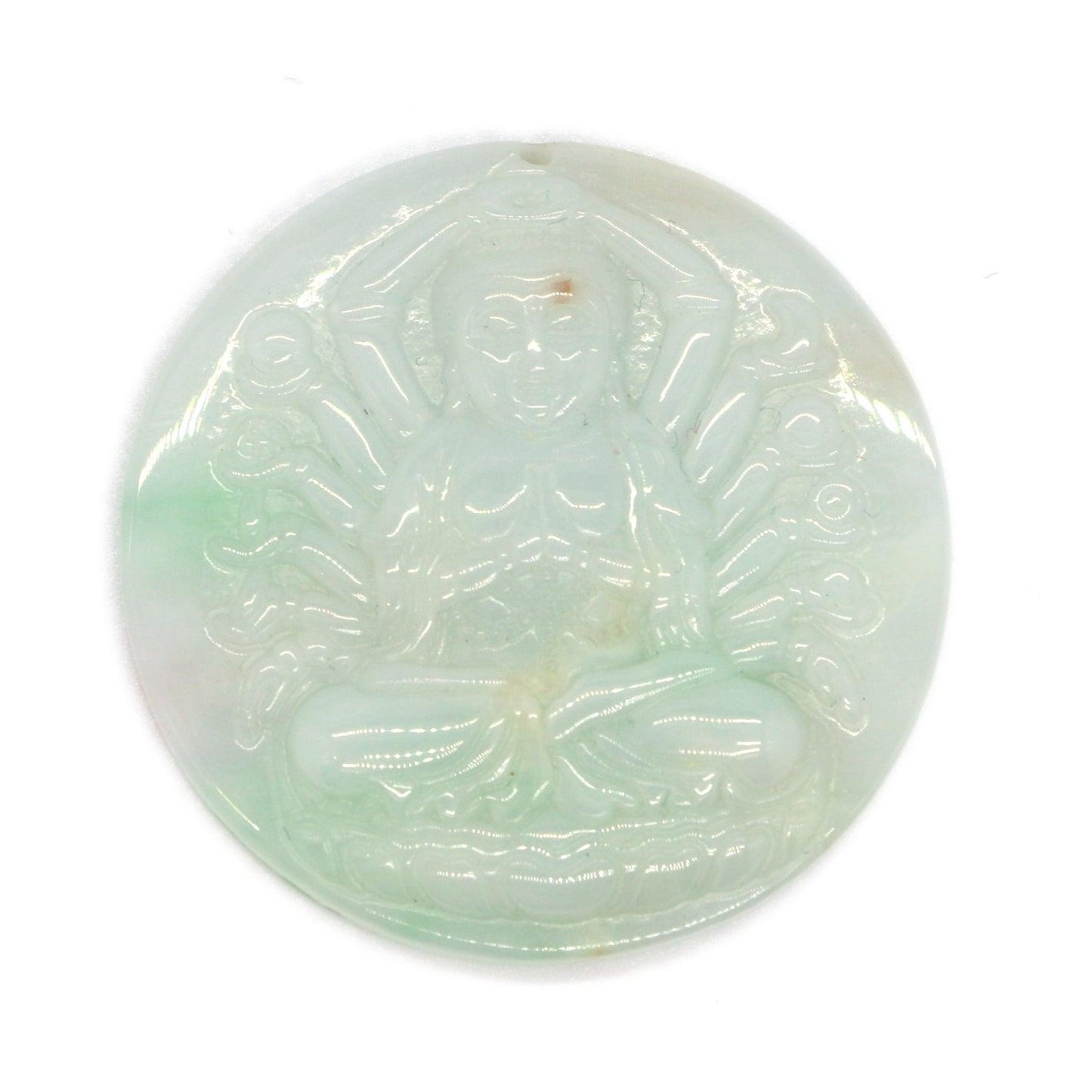 Type A Jadeite Jade Pendants Thousand Hand Avalokitesvara Guanyin Series - Jade-collector.com