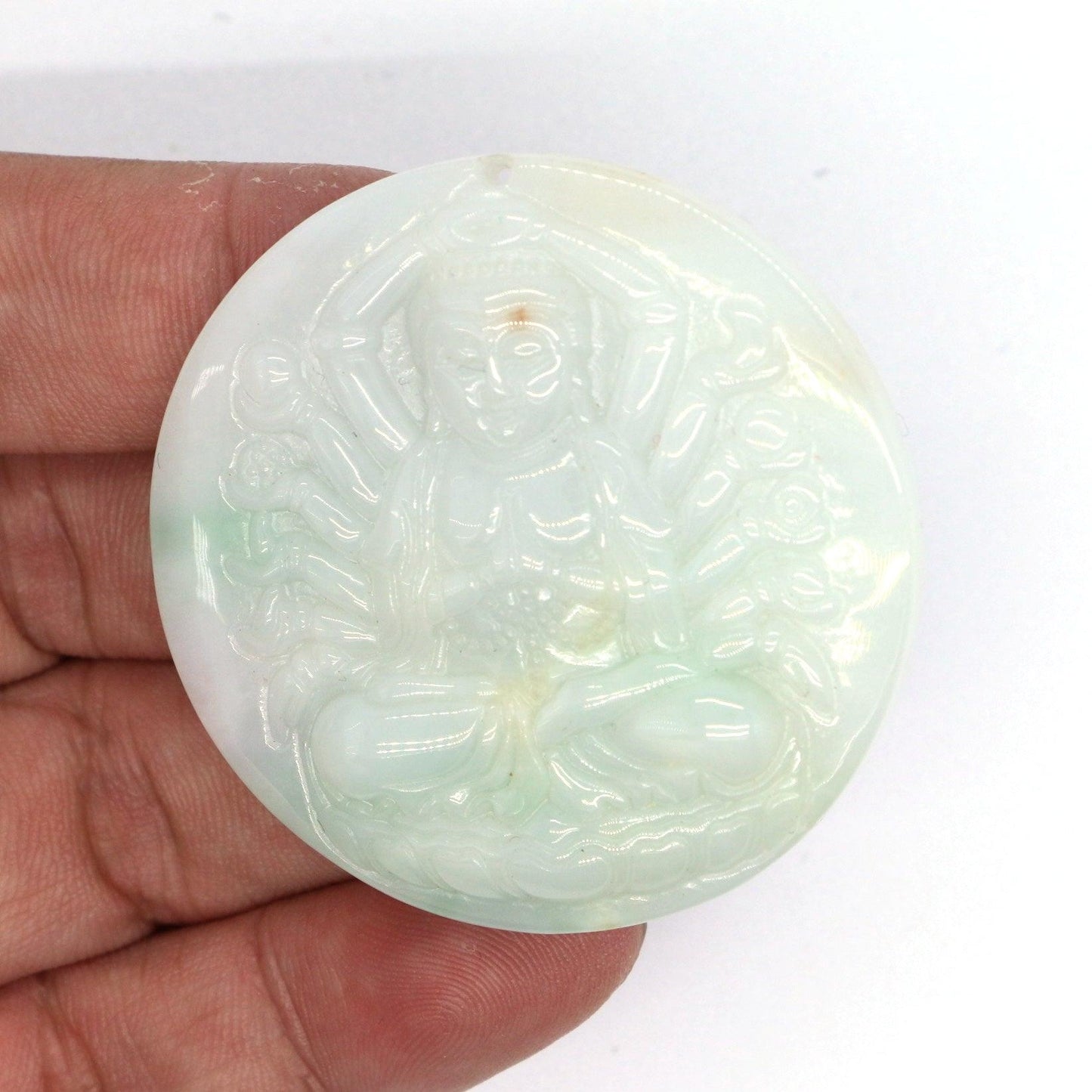 Type A Jadeite Jade Pendants Thousand Hand Avalokitesvara Guanyin Series - Jade-collector.com