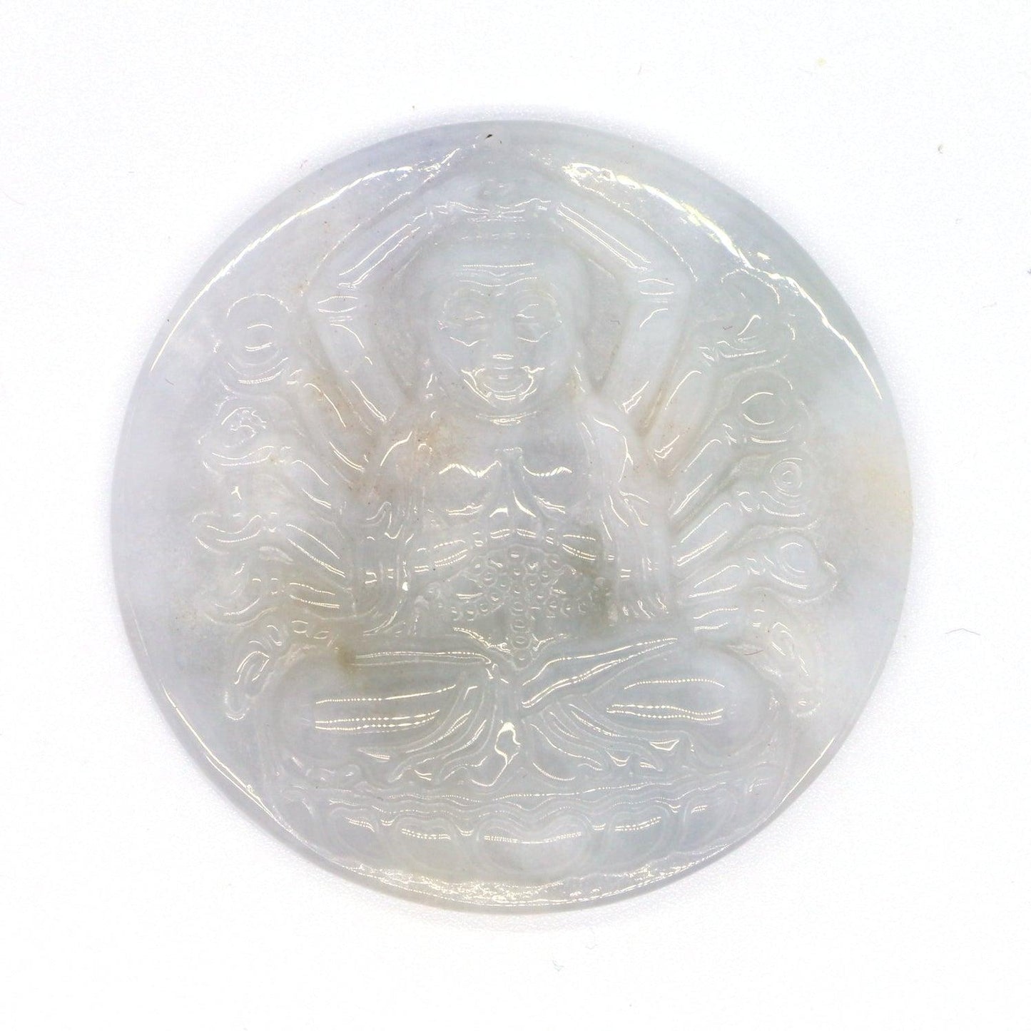 Type A Jadeite Jade Pendants Thousand Hand Avalokitesvara Guanyin Series - Jade-collector.com