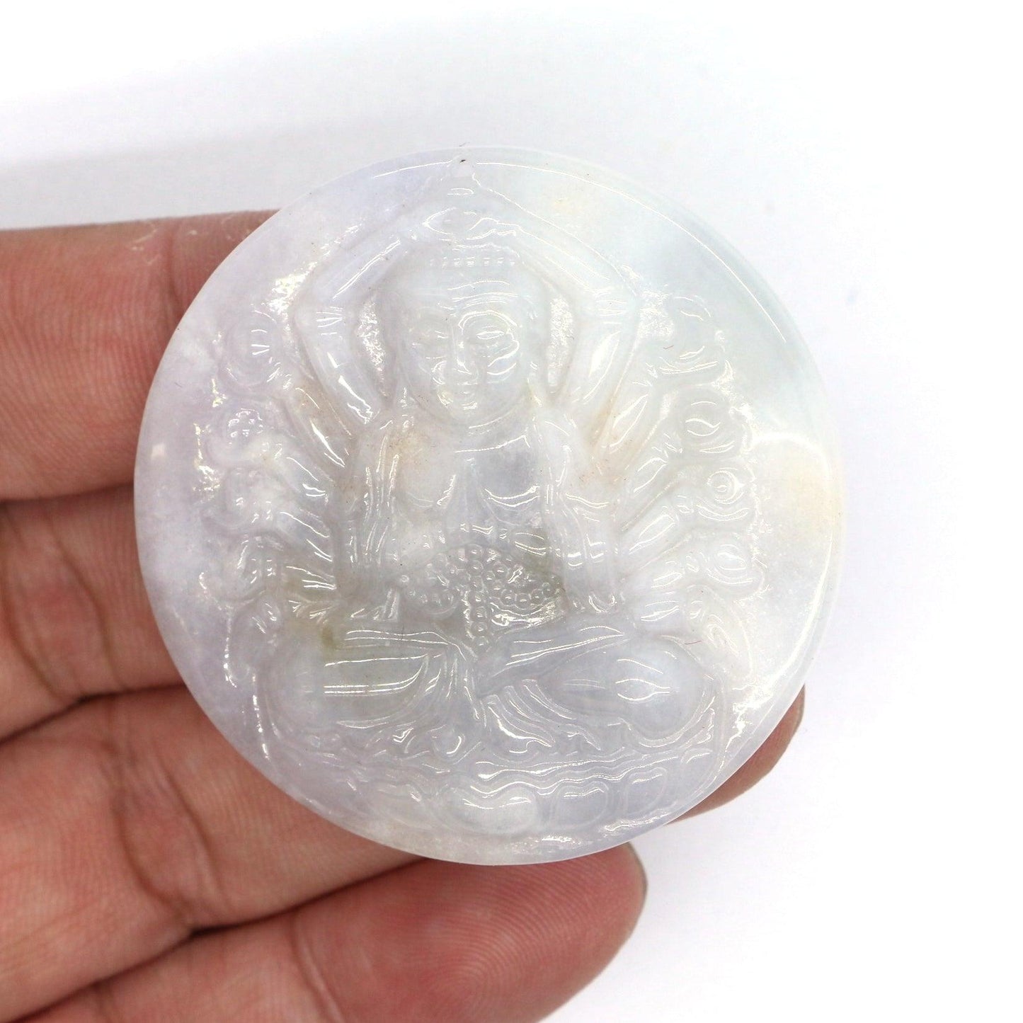Type A Jadeite Jade Pendants Thousand Hand Avalokitesvara Guanyin Series - Jade-collector.com