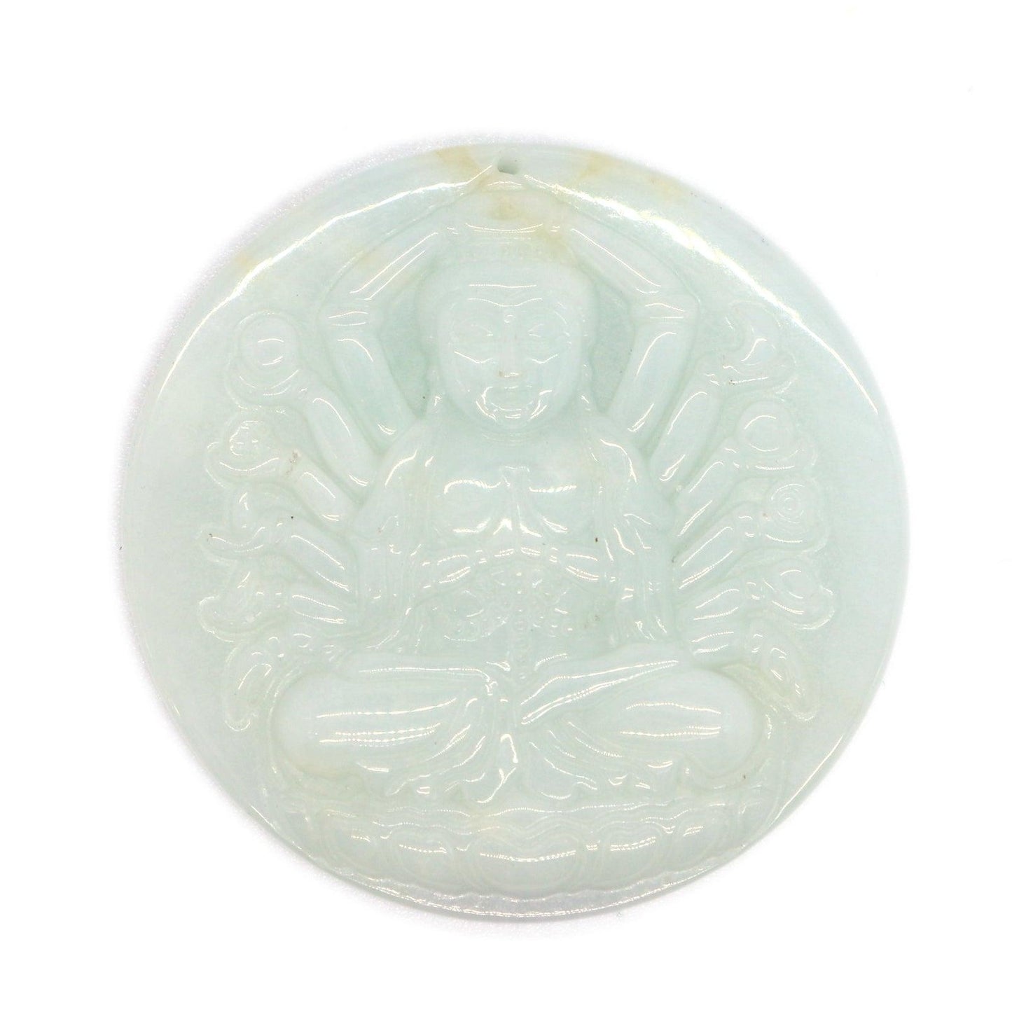 Type A Jadeite Jade Pendants Thousand Hand Avalokitesvara Guanyin Series - Jade-collector.com