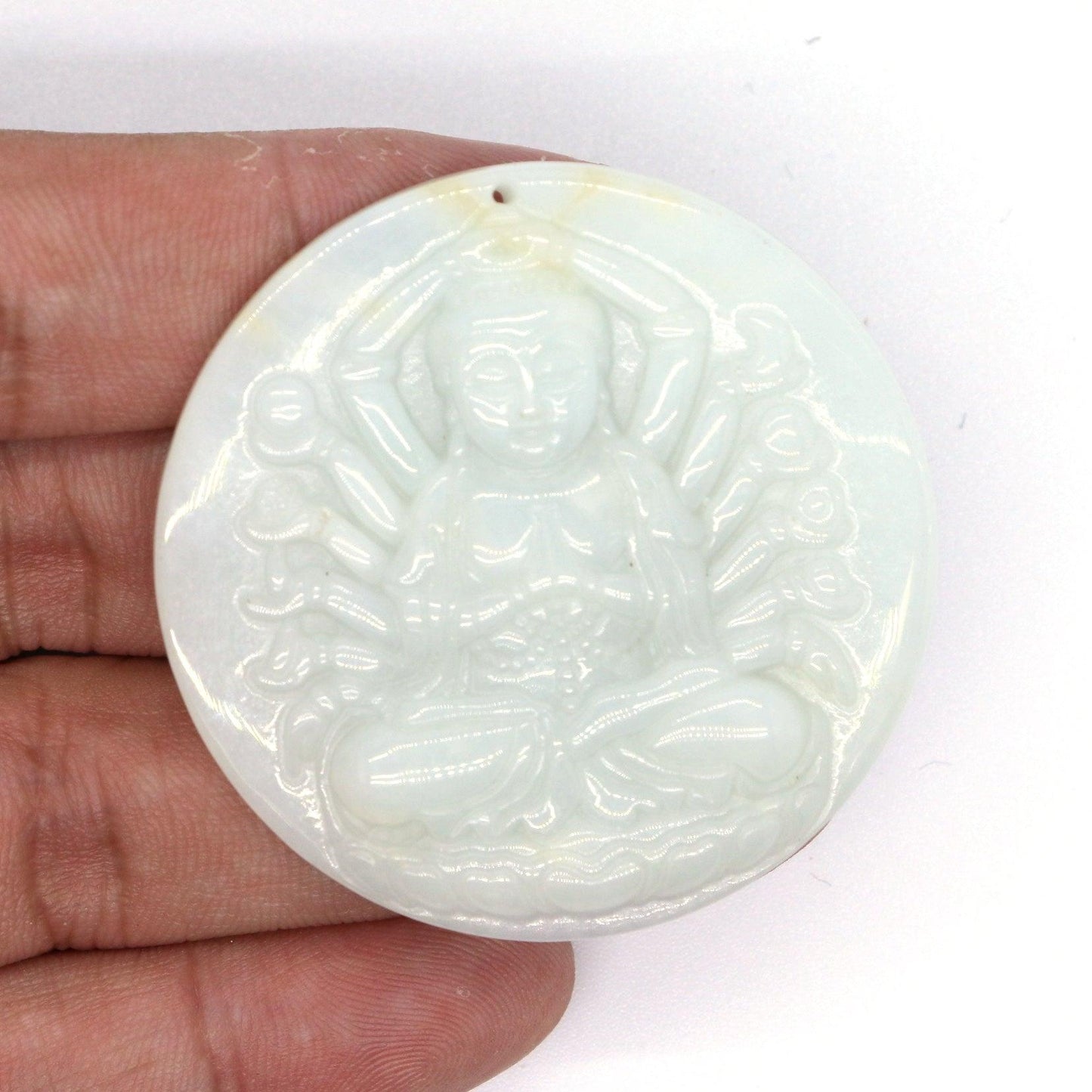 Type A Jadeite Jade Pendants Thousand Hand Avalokitesvara Guanyin Series - Jade-collector.com