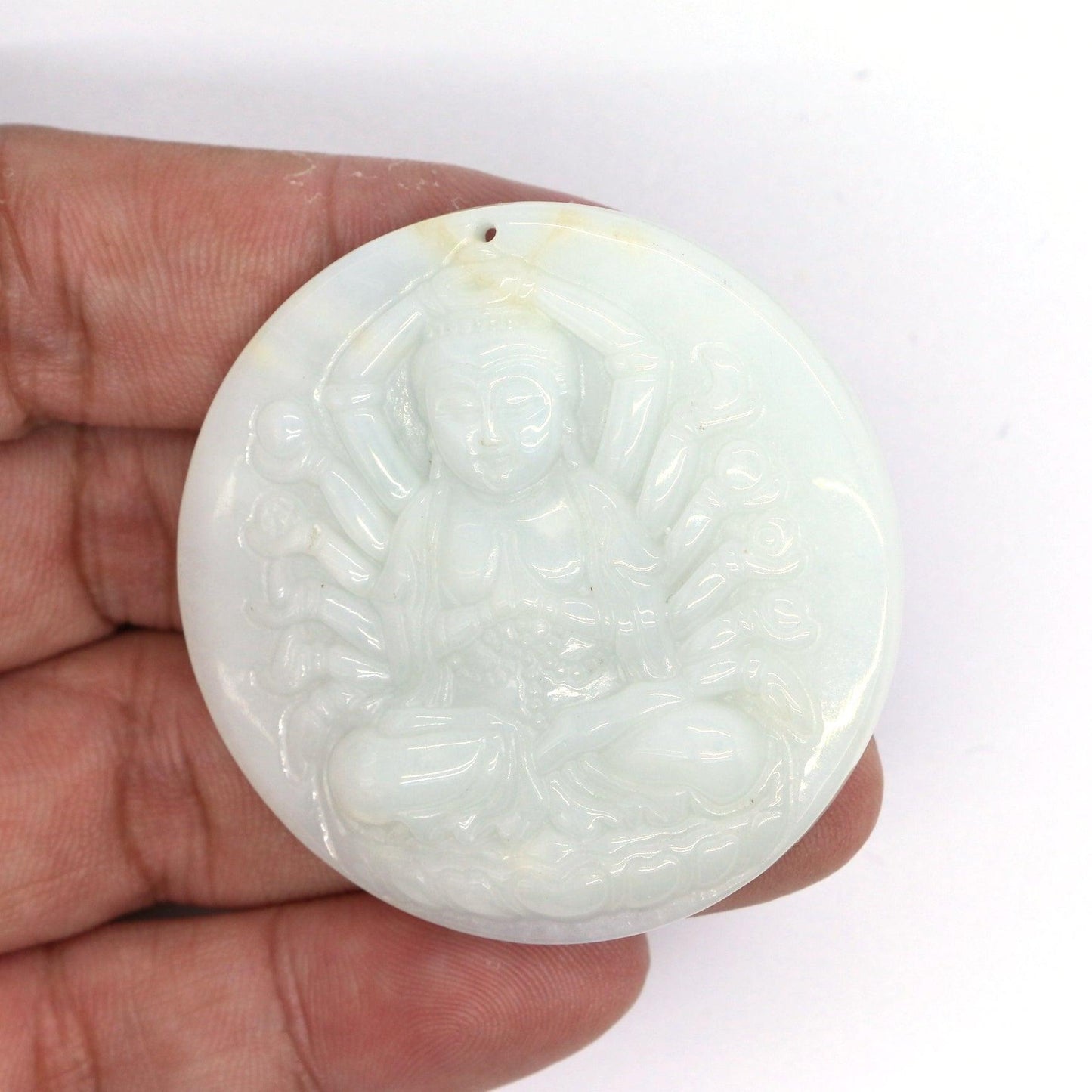 Type A Jadeite Jade Pendants Thousand Hand Avalokitesvara Guanyin Series - Jade-collector.com