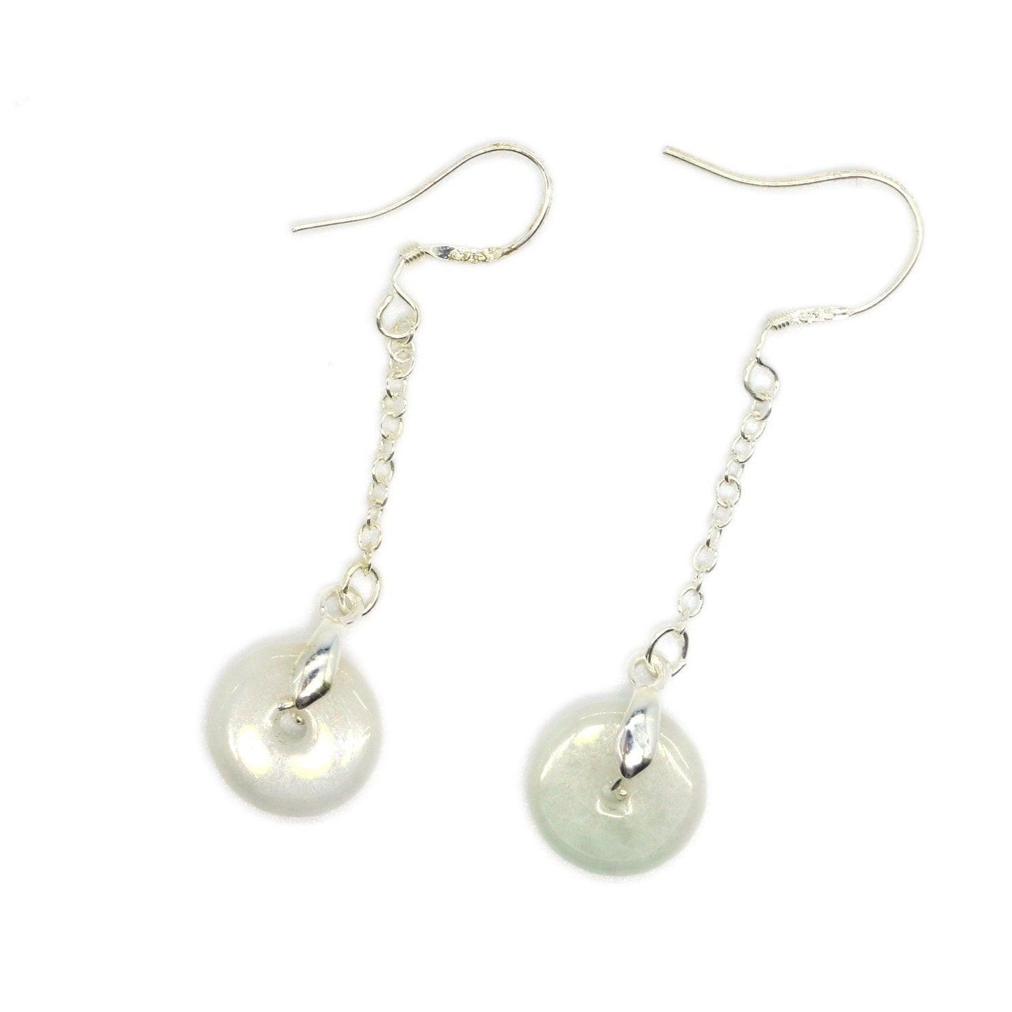 Type A Jadeite Jade Earrings - Jade-collector.com