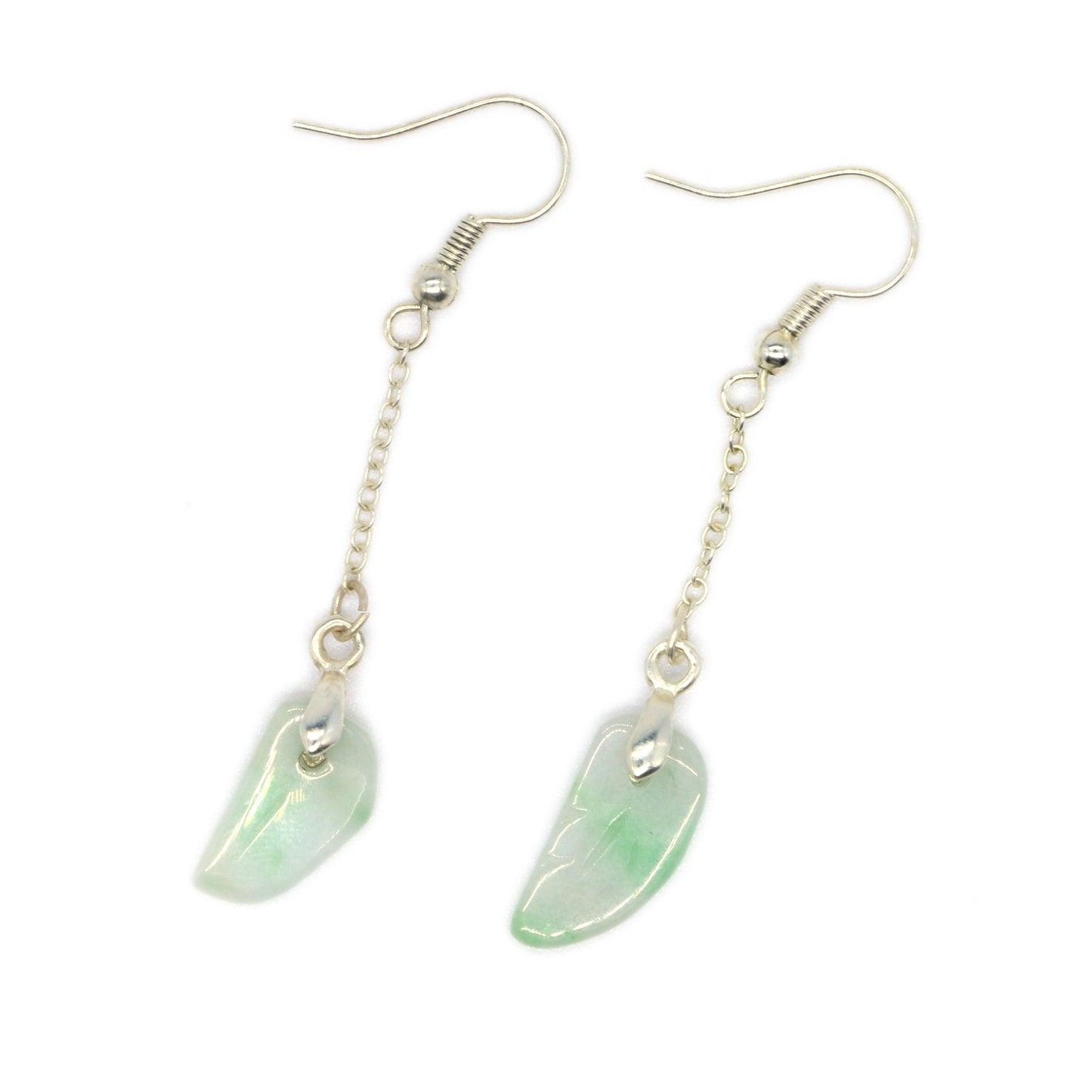 Type A Jadeite Jade Earrings - Jade-collector.com