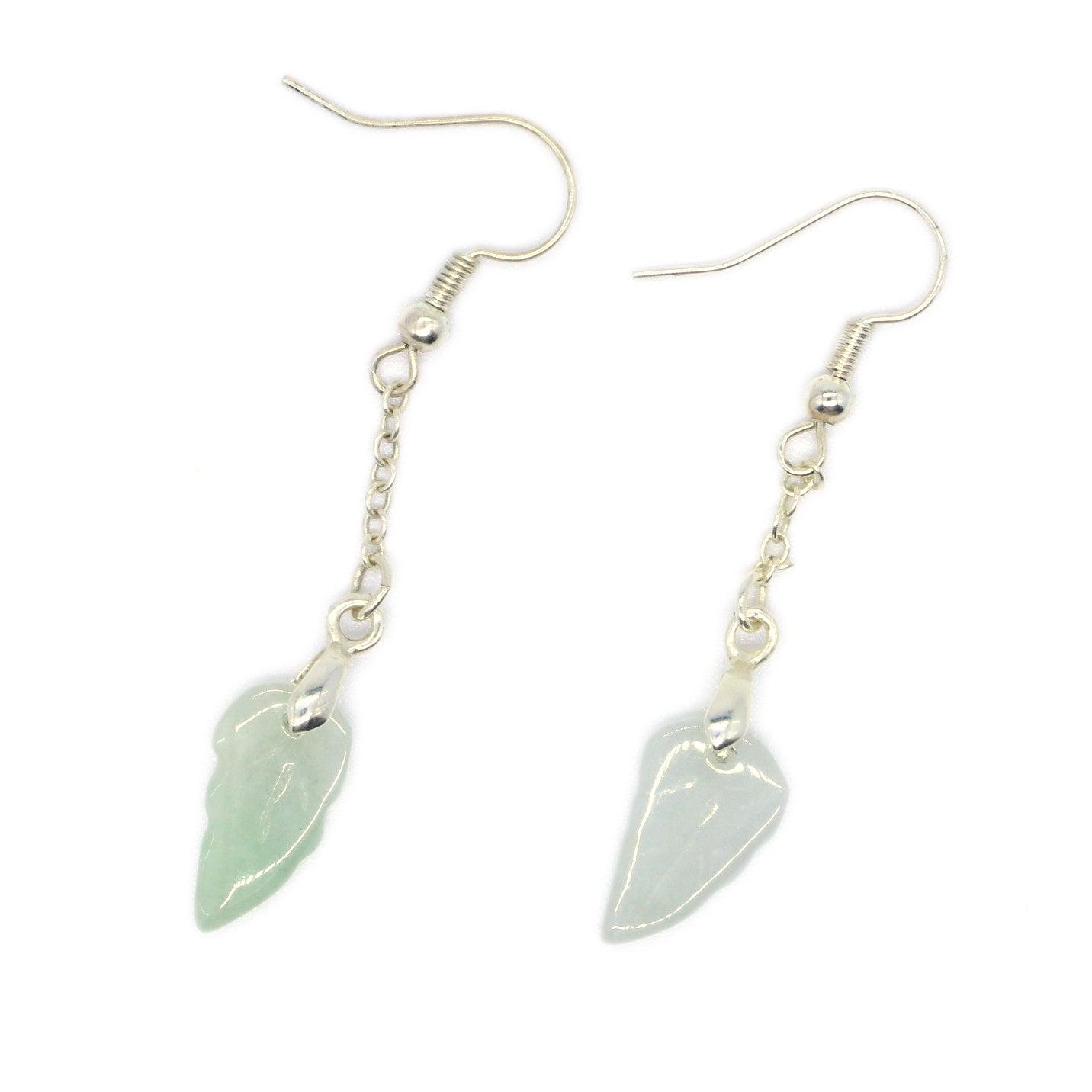 Type A Jadeite Jade Earrings - Jade-collector.com