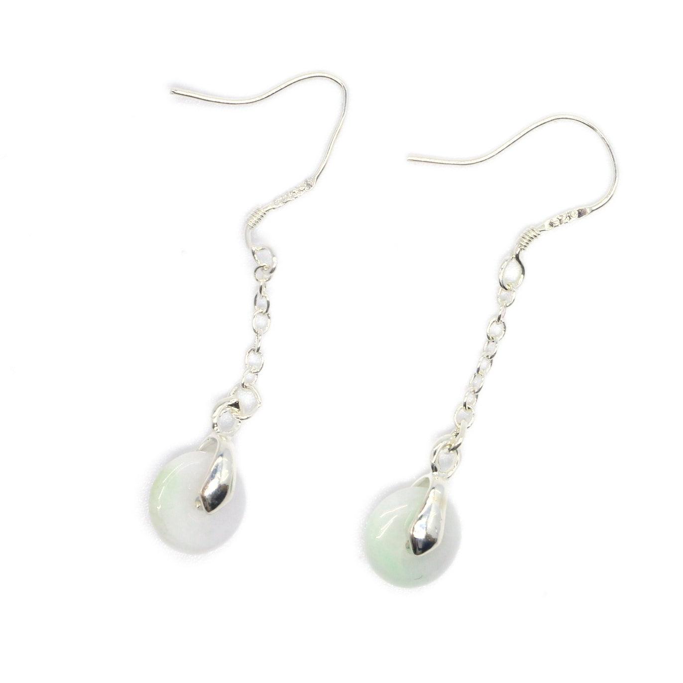 Type A Jadeite Jade Earrings - Jade-collector.com