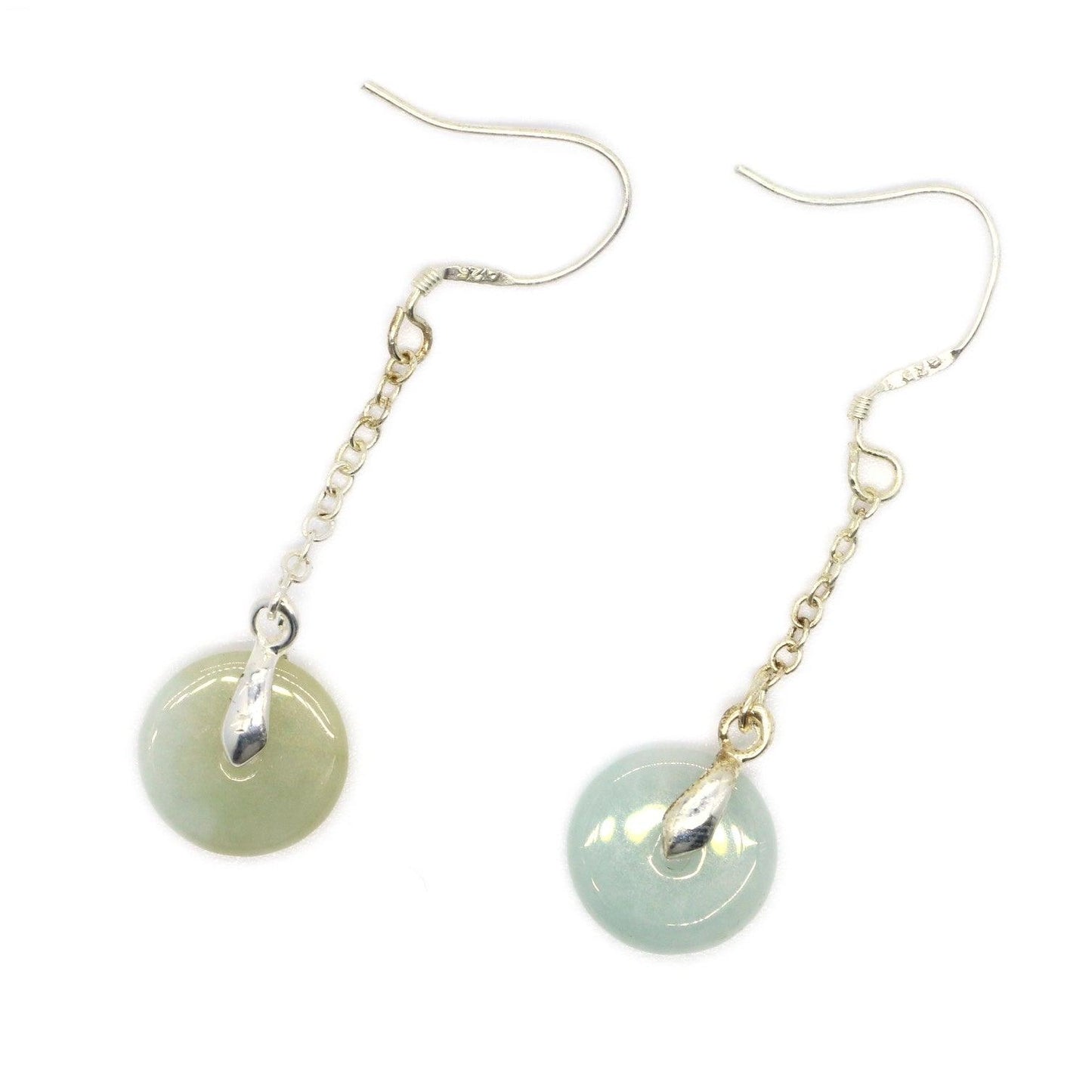 Type A Jadeite Jade Earrings - Jade-collector.com