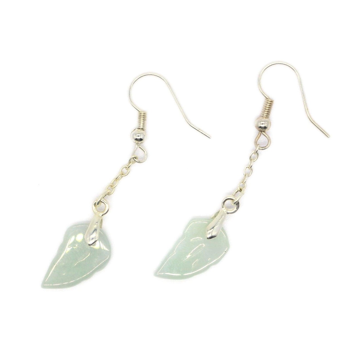 Type A Jadeite Jade Earrings - Jade-collector.com