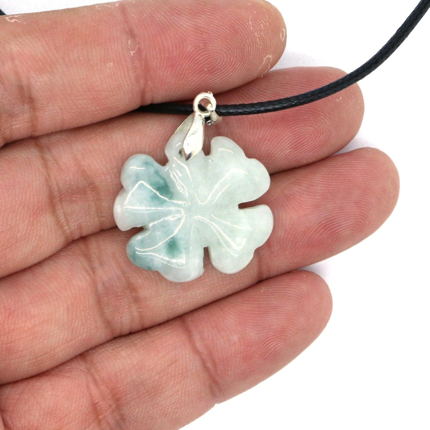 Type A Jadeite Jade Pendants Four-leaf clover Series - Jade-collector.com