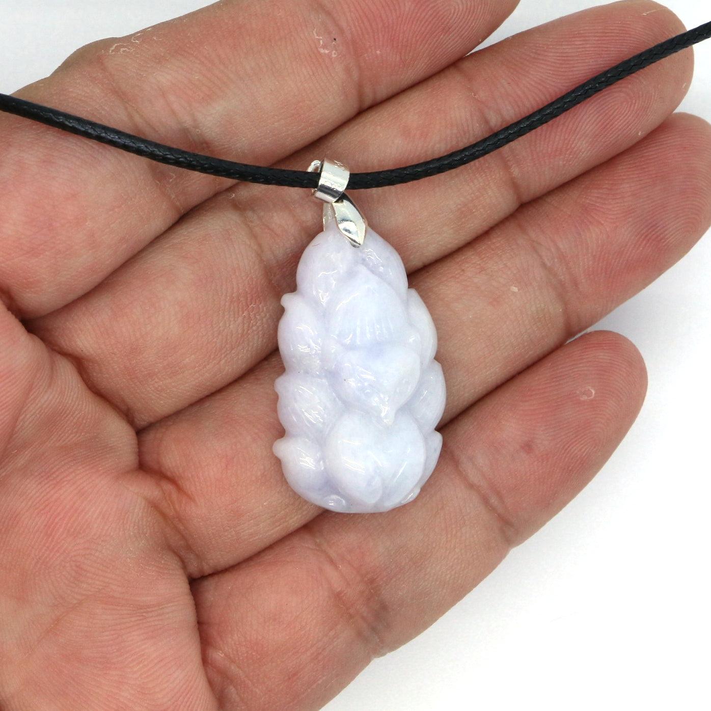 Type A Jadeite Jade Pendants Nine Tale Fox Series - Jade-collector.com