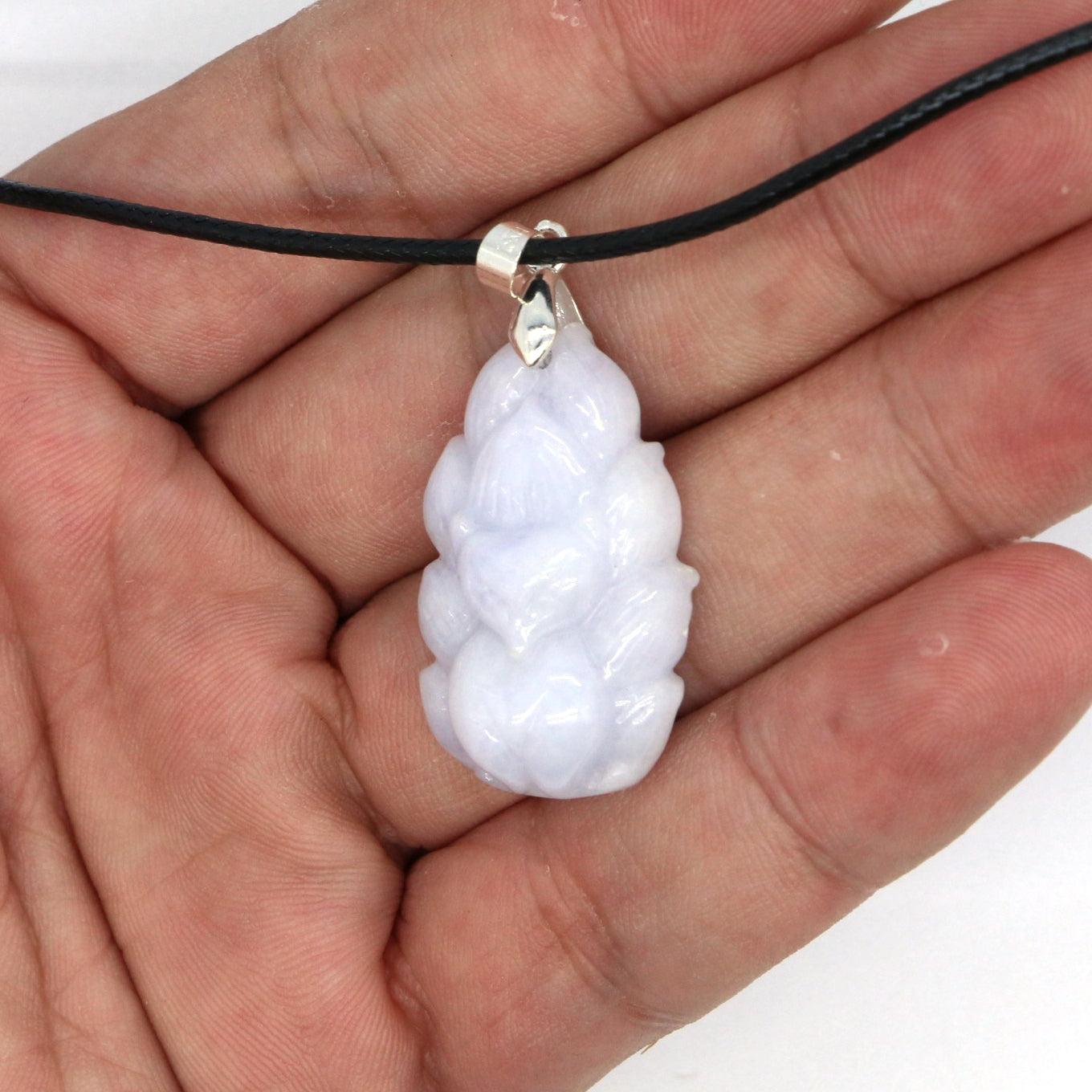 Type A Jadeite Jade Pendants Nine Tale Fox Series - Jade-collector.com