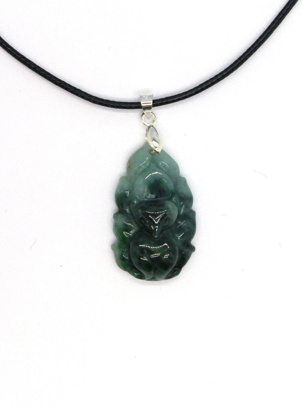 Type A Jadeite Jade Pendants Nine Tale Fox Series - Jade-collector.com