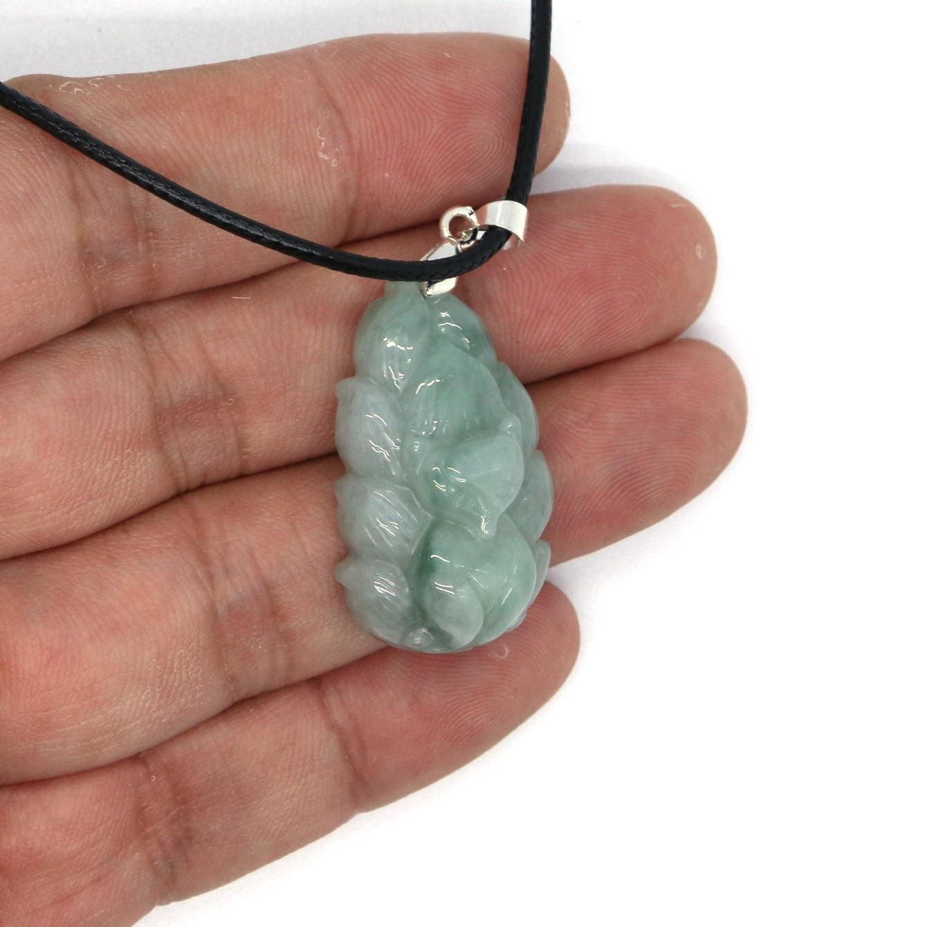 Type A Jadeite Jade Pendants Nine Tale Fox Series - Jade-collector.com