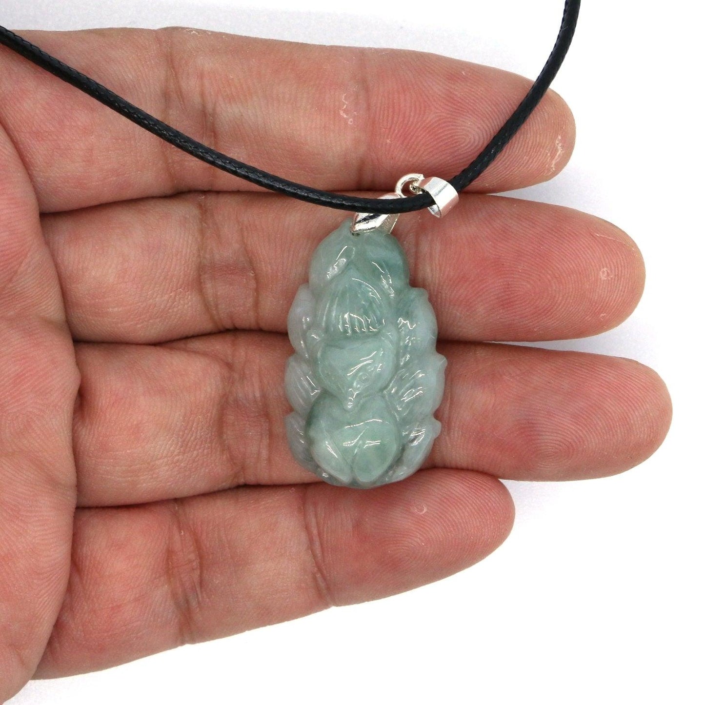 Type A Jadeite Jade Pendants Nine Tale Fox Series - Jade-collector.com