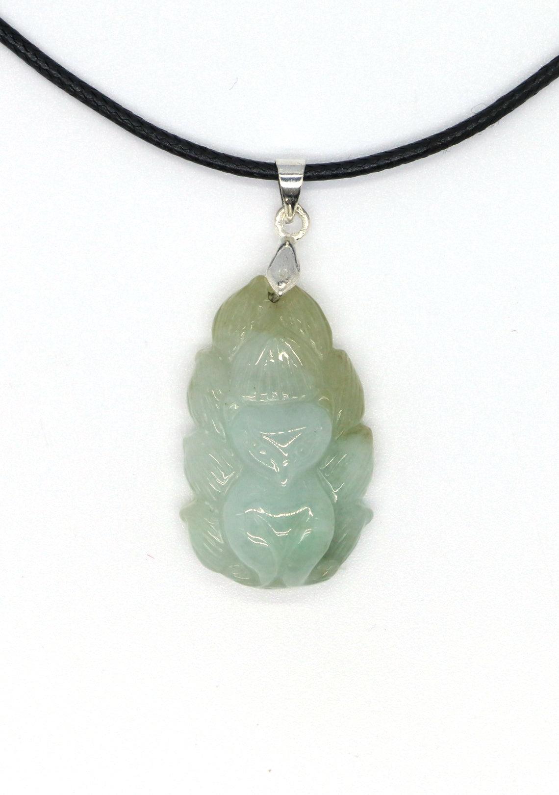 Type A Jadeite Jade Pendants Nine Tale Fox Series - Jade-collector.com
