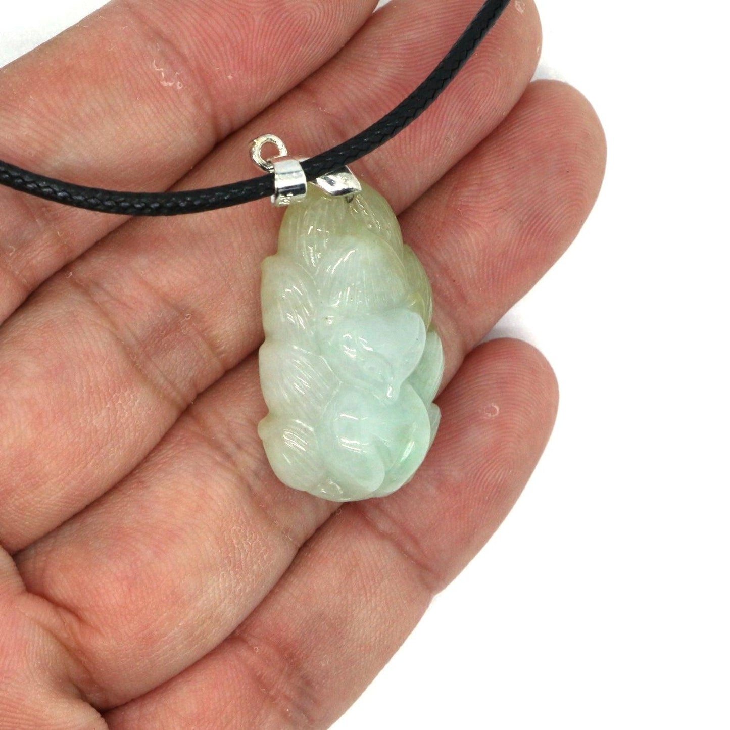 Type A Jadeite Jade Pendants Nine Tale Fox Series - Jade-collector.com