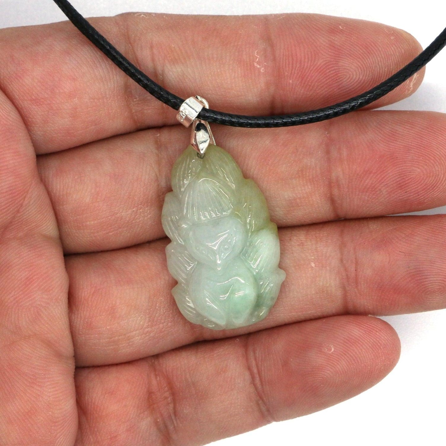 Type A Jadeite Jade Pendants Nine Tale Fox Series - Jade-collector.com