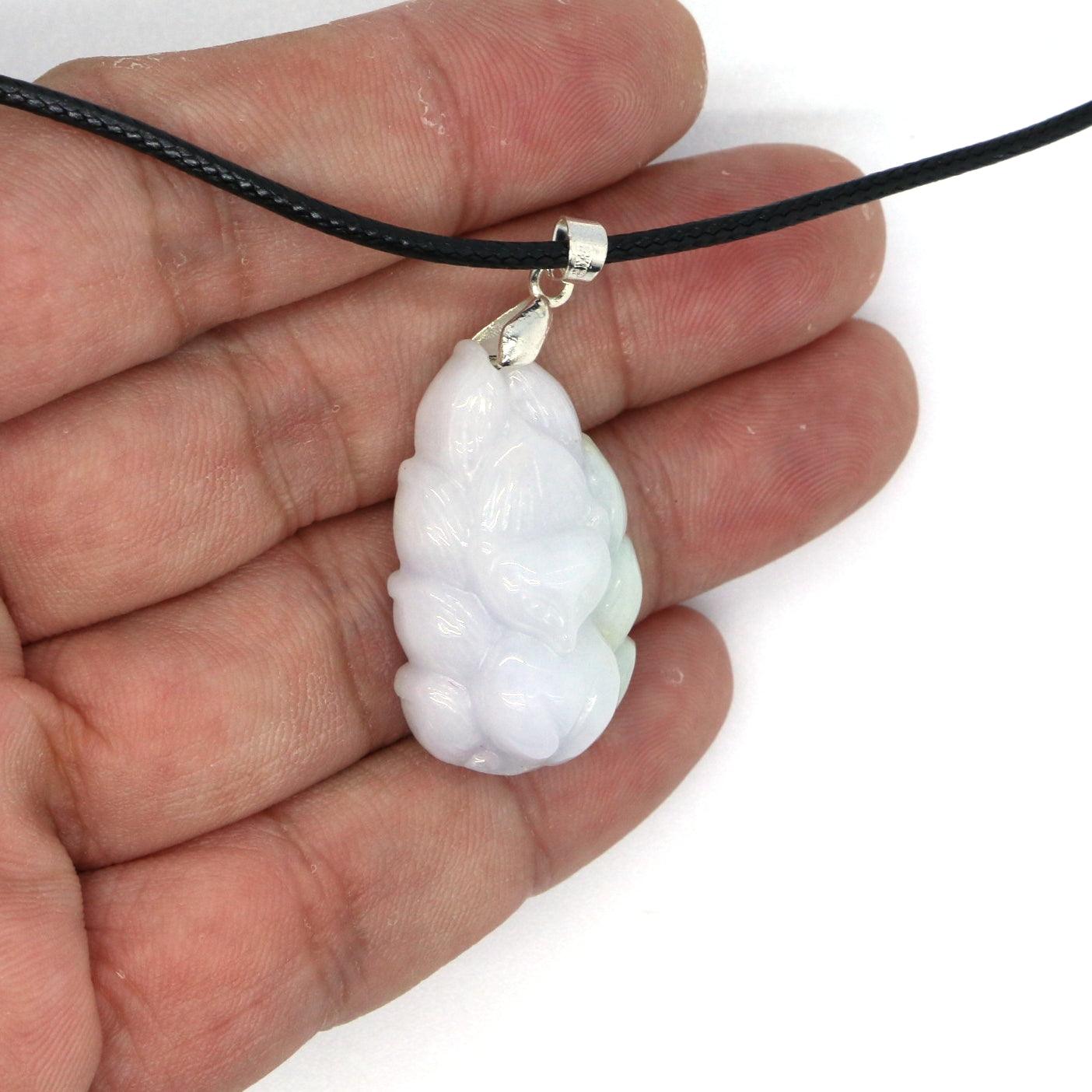 Type A Jadeite Jade Pendants Nine Tale Fox Series - Jade-collector.com