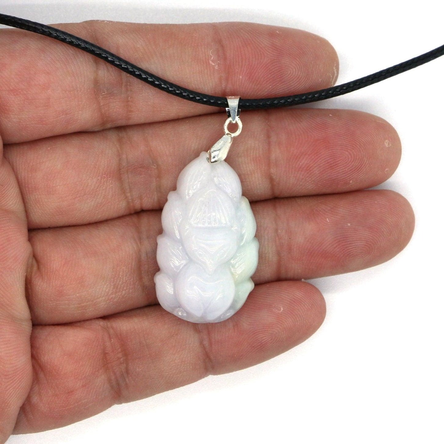 Type A Jadeite Jade Pendants Nine Tale Fox Series - Jade-collector.com