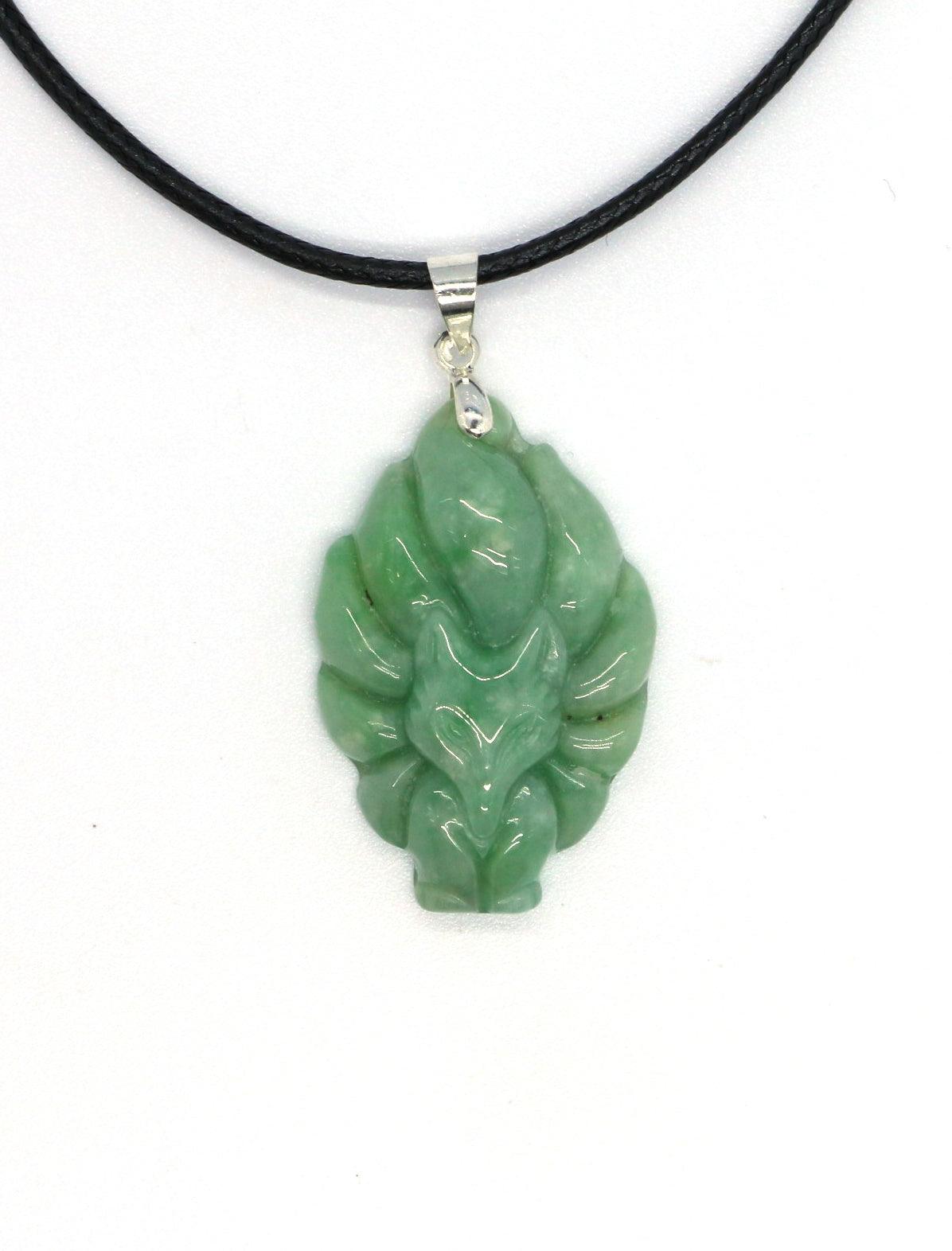 Type A Jadeite Jade Pendants Nine Tale Fox Series - Jade-collector.com