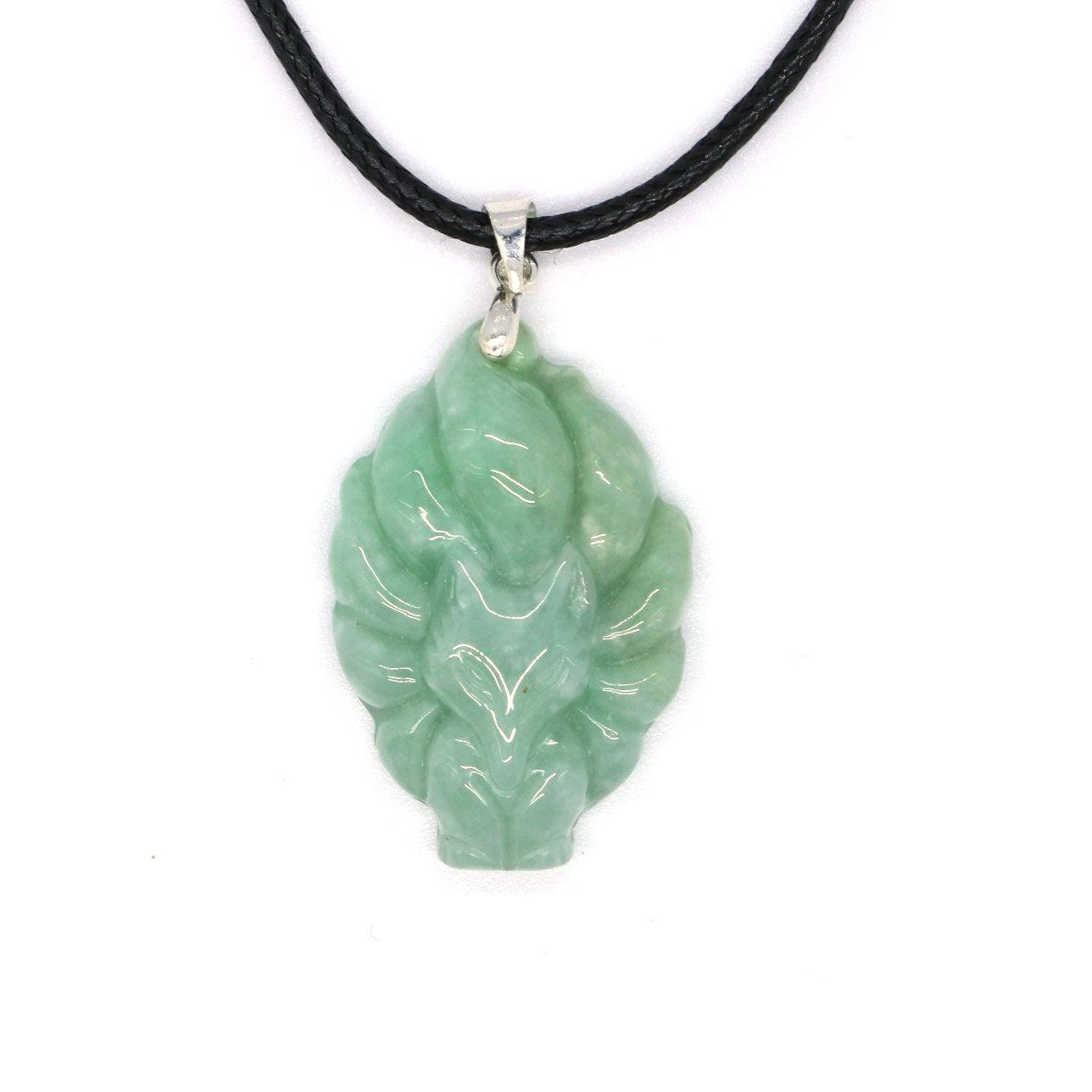 Type A Jadeite Jade Pendants Nine Tale Fox Series - Jade-collector.com
