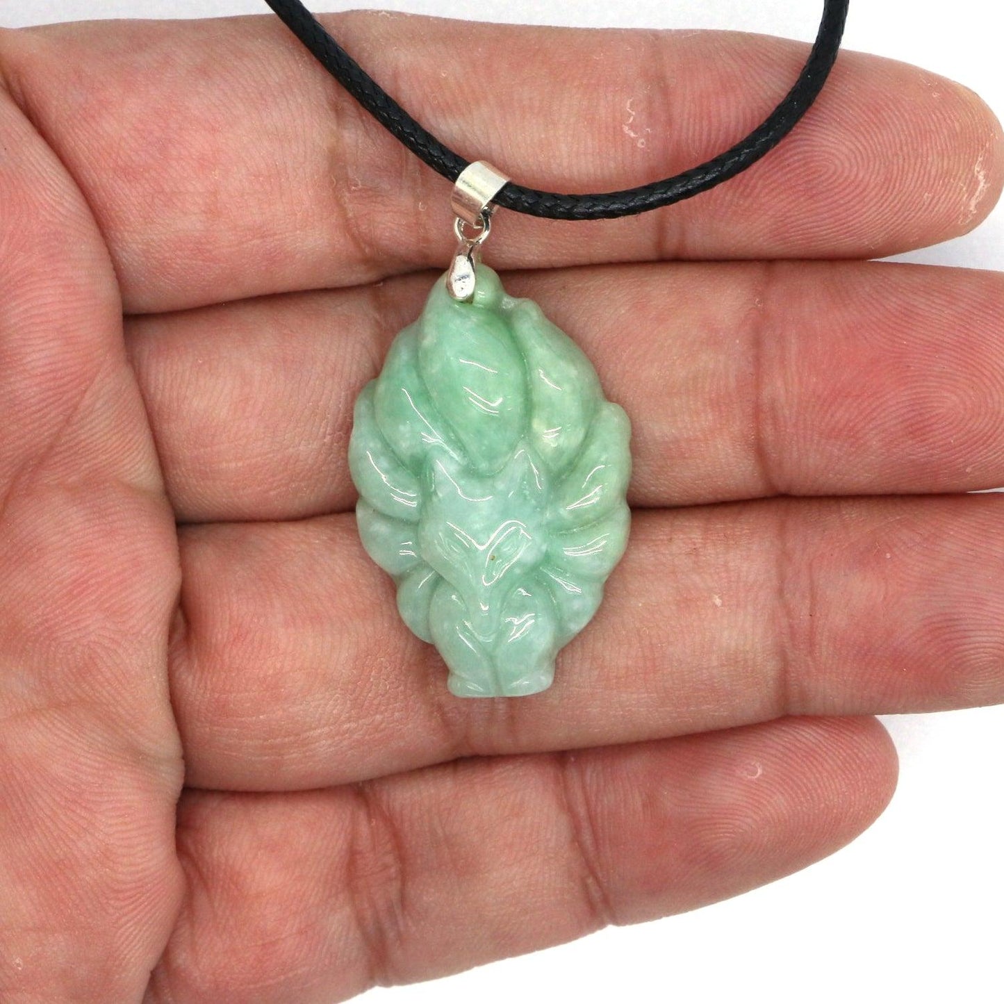 Type A Jadeite Jade Pendants Nine Tale Fox Series - Jade-collector.com