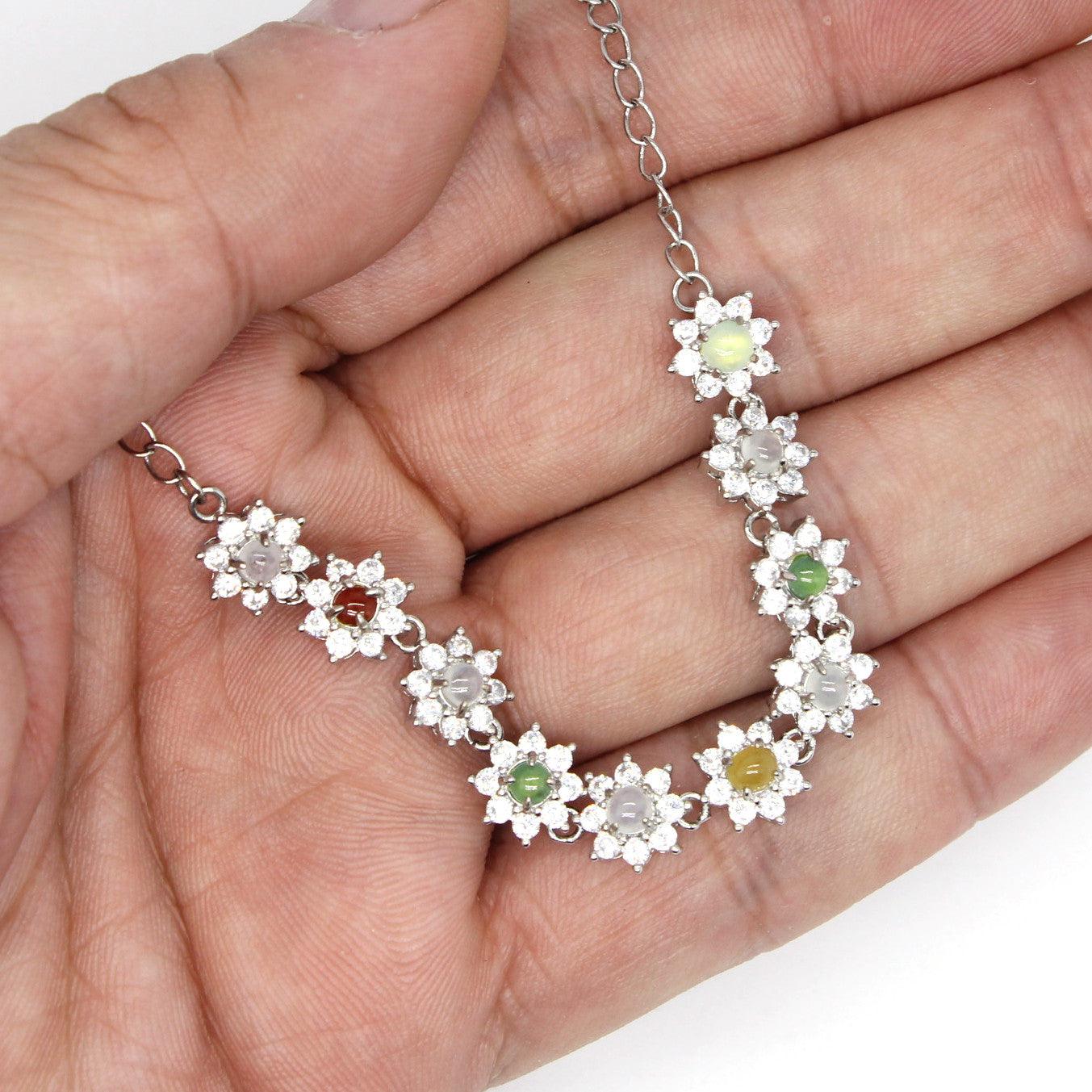 Type A Jadeite Jade Inlay Bracelet - Jade-collector.com