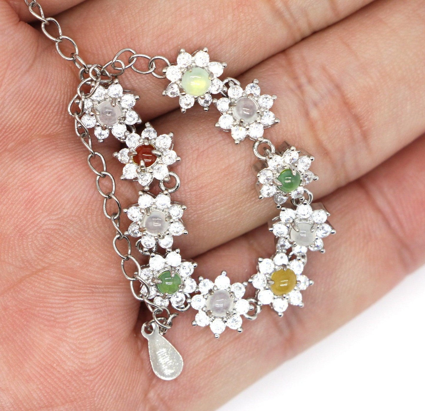 Type A Jadeite Jade Inlay Bracelet - Jade-collector.com