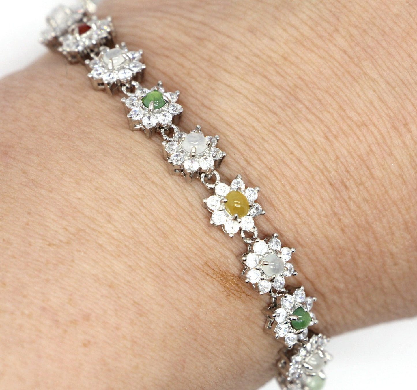 Type A Jadeite Jade Inlay Bracelet - Jade-collector.com