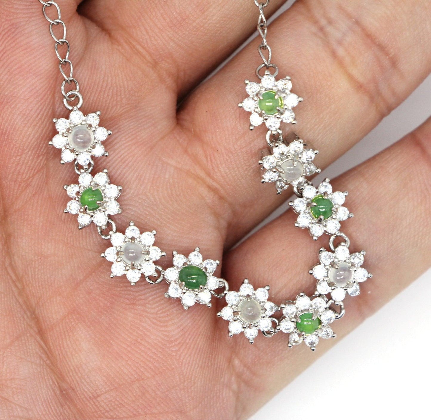 Type A Jadeite Jade Inlay Bracelet - Jade-collector.com