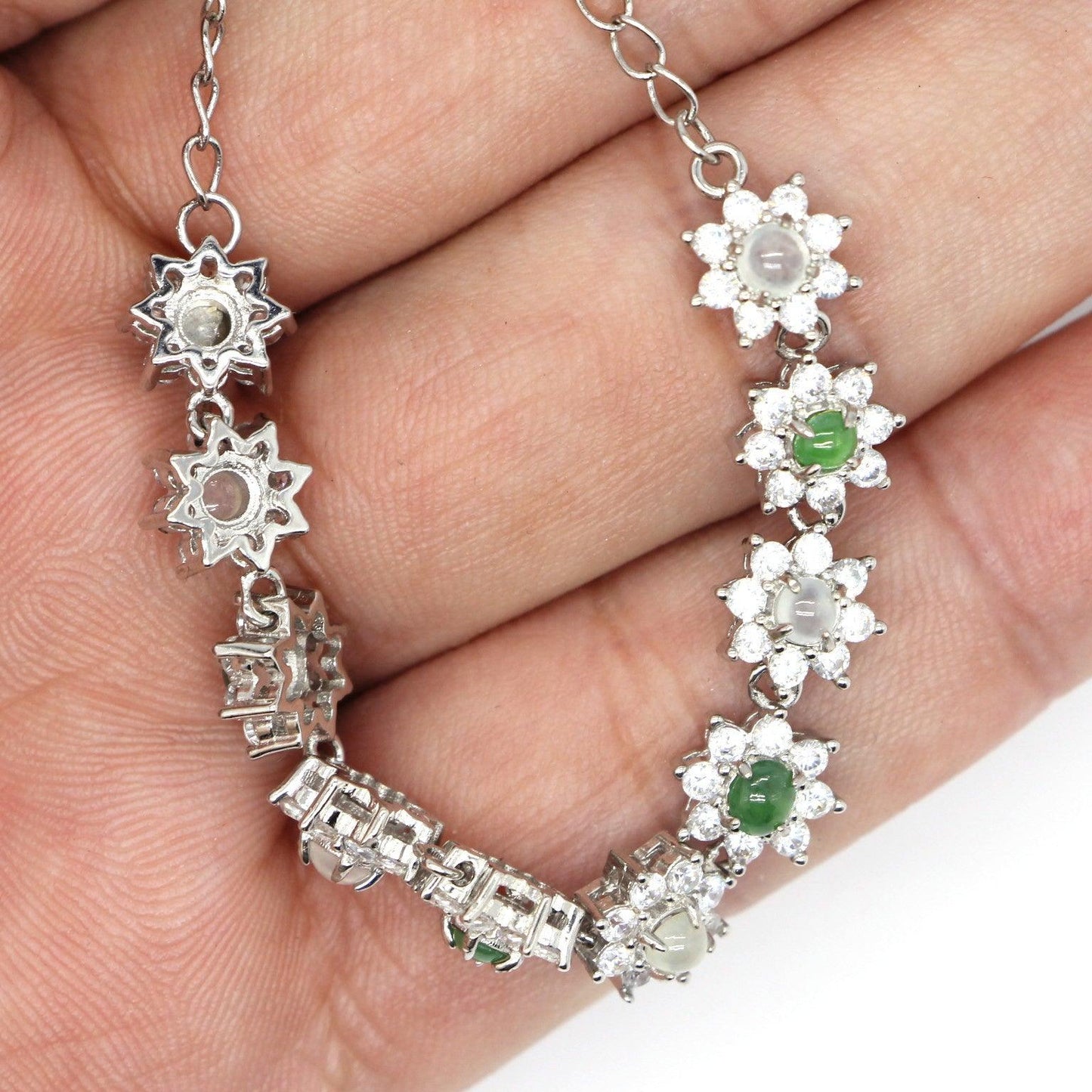 Type A Jadeite Jade Inlay Bracelet - Jade-collector.com