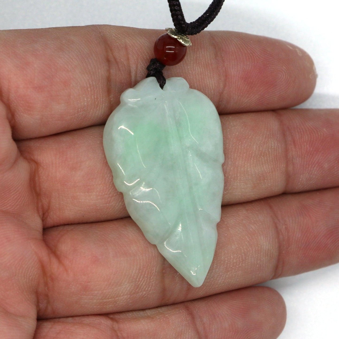 Type A Jadeite Jade Leaf Pendant Series (Fullfill USA only) B09K6C4L1Y - Jade-collector.com