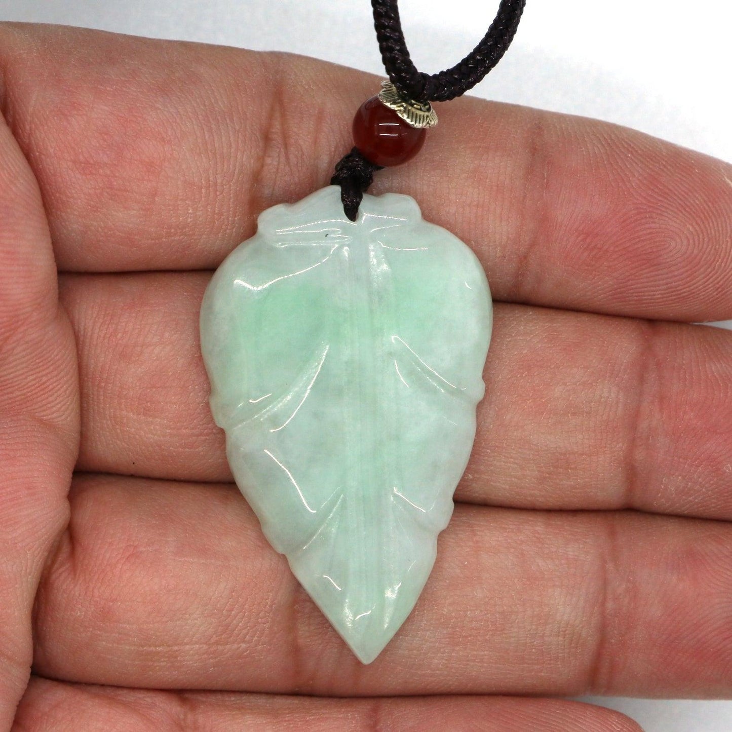 Type A Jadeite Jade Leaf Pendant Series (Fullfill USA only) B09K6C4L1Y - Jade-collector.com