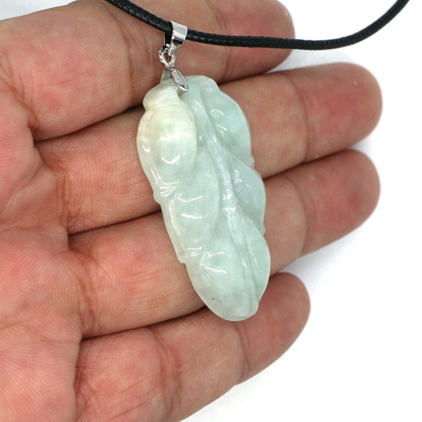 Type A Jadeite Jade Leaf Pendant Series (Fullfill USA only) B09K6CCNZ1 - Jade-collector.com